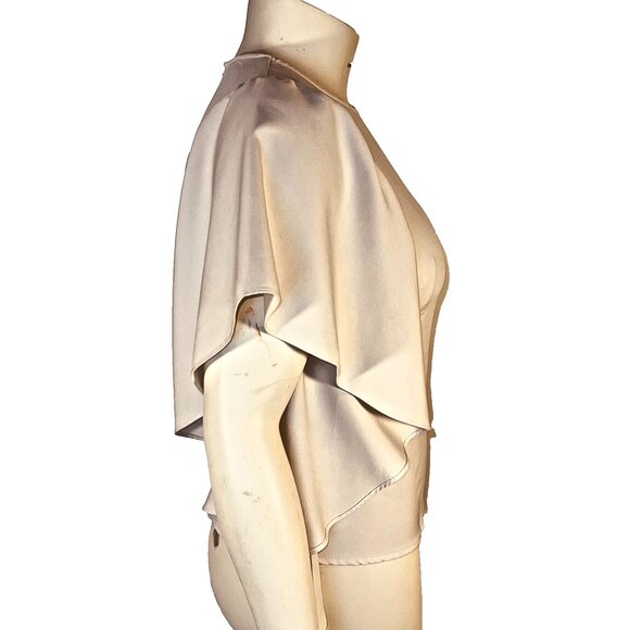 HAYDEN Blouse Womens M Ivory White Butterfly Sleeve Princess Seam Formal - Picture 5 of 16